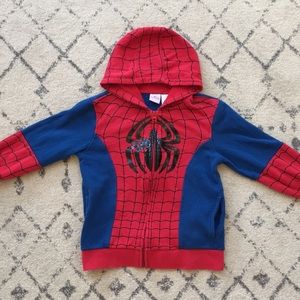 Boys Marvel Spider-Man Hooded Sweatshirt - Size 7